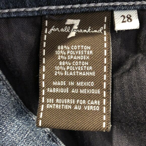 7 For All Mankind Gwenevere Skinny Mid Rise Jeans Size 28 - Picture 8 of 8
